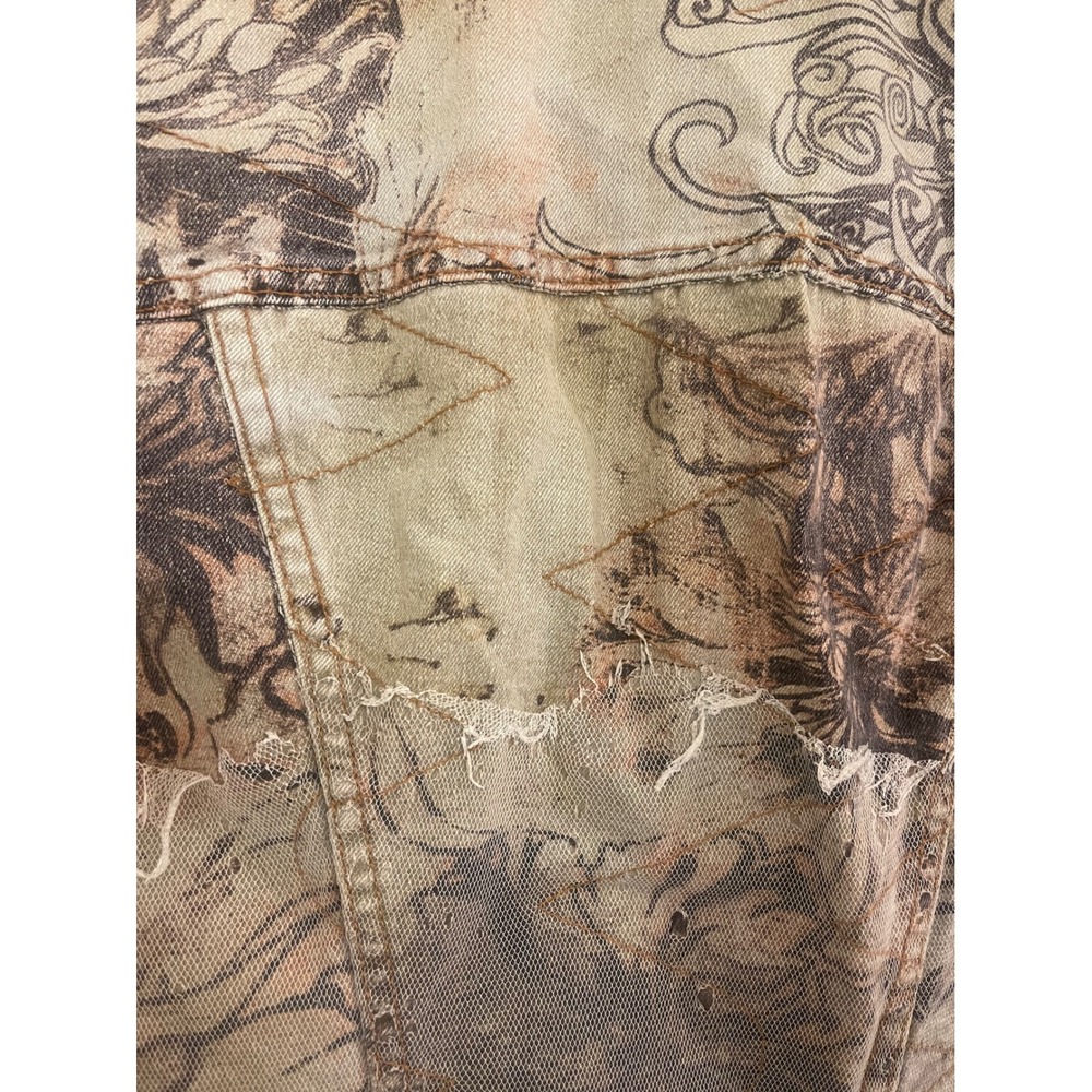 Vintage Just Cavalli Artsy Distressed Y2K Punk Euro Italian Jacket Streetwear - Picture 10 of 11